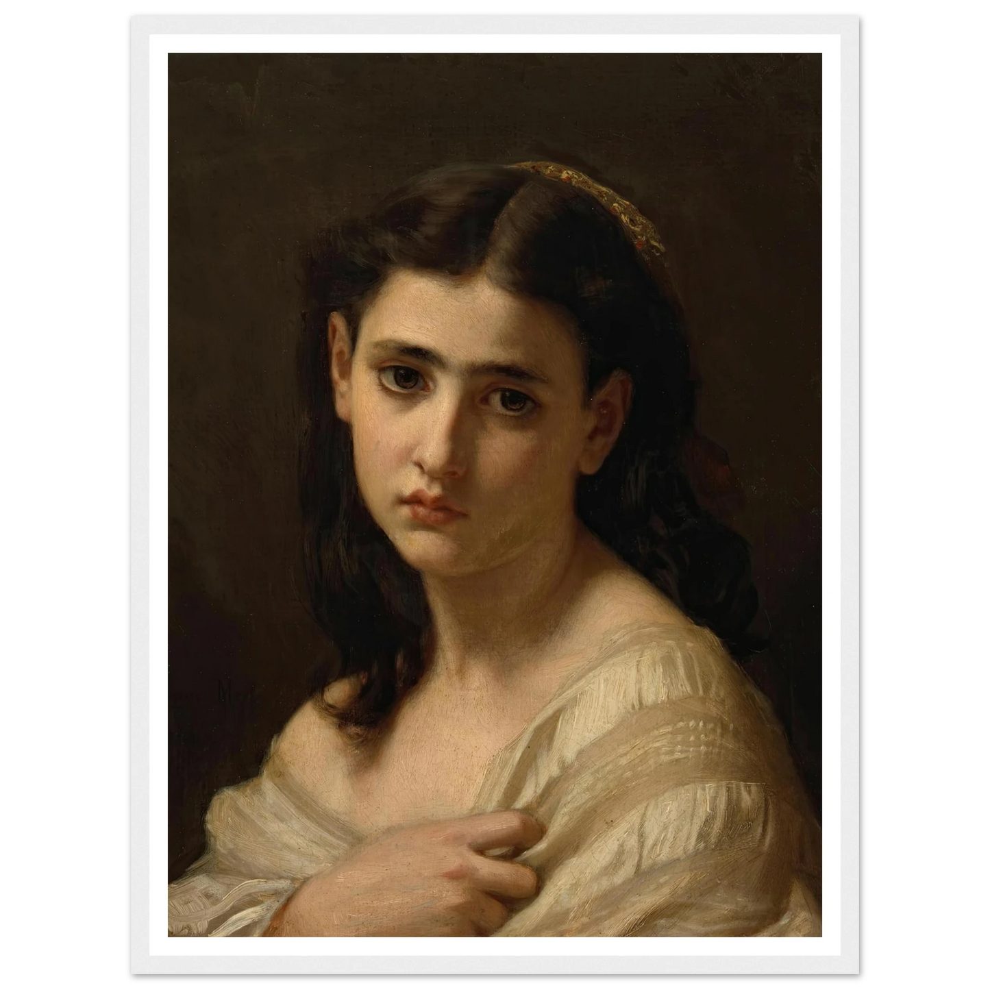 Thoughts far away (1864) Art Print | Hugues Merle-Quipham Collections