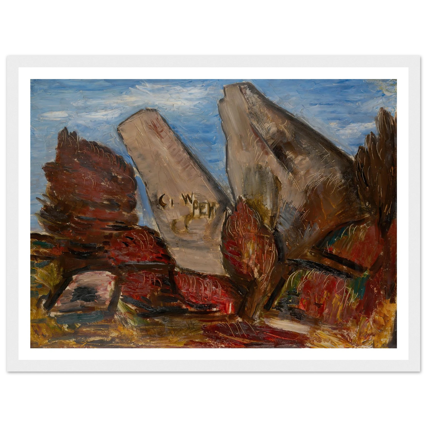 Whale’s Jaw, Dogtown Common, Cape Ann, Massachusetts (1934) Art Print | Marsden Hartley-Quipham Collections