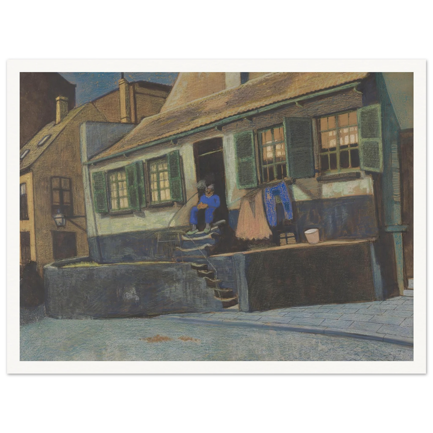 Het huis genaamd ‘De Preekstoel’ te Oostende (1911) Art Print | Leon Spilliaert-Quipham Collections