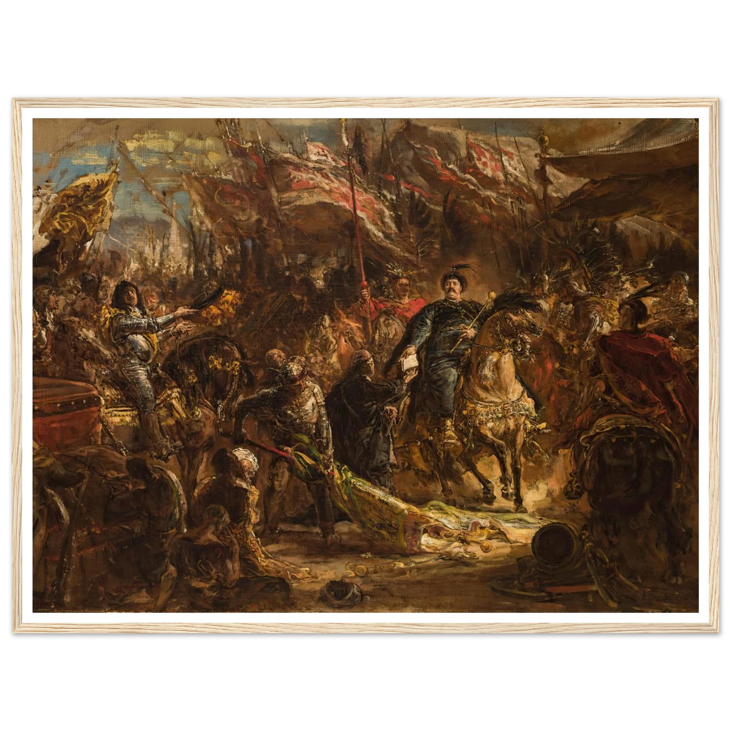 Jan III Sobieski Hands Canon Denhoff a Letter to the Pope with the Message of the Victory over the Turks at Vienna in 1683 (1880) Art Print | Jan Matejko-Quipham Collections