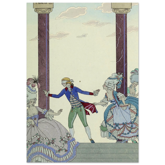 Falbalas et fanfreluches, Colin-Maillard (1925) Art Print | George Barbier-Quipham Collections