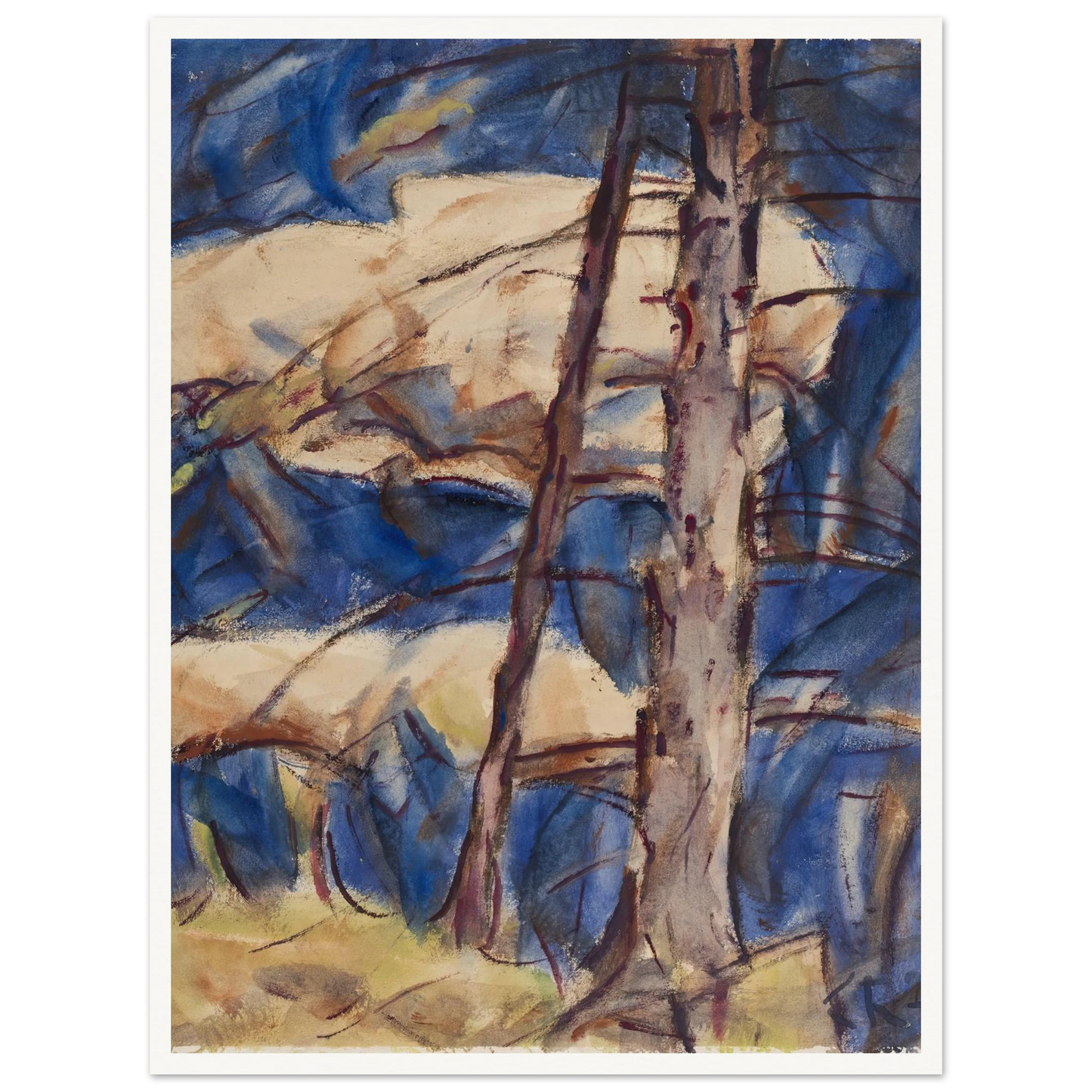 Bare Conifers (1921) Art Print | Christian Rohlfs-Quipham Collections
