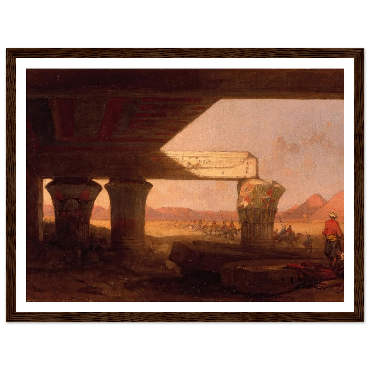 Egyptian Landscape with a Distant View of the Pyramids (1862) Art Print | David Roberts-Quipham Collections