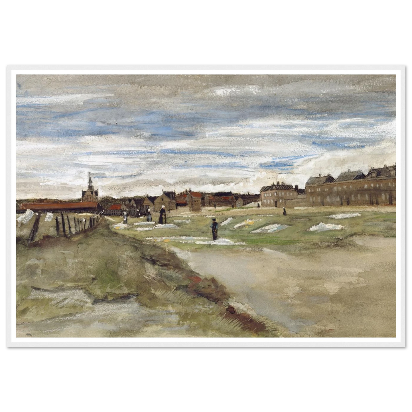 Bleachery at Scheveningen (1882) Art Print | Vincent van Gogh-Quipham Collections