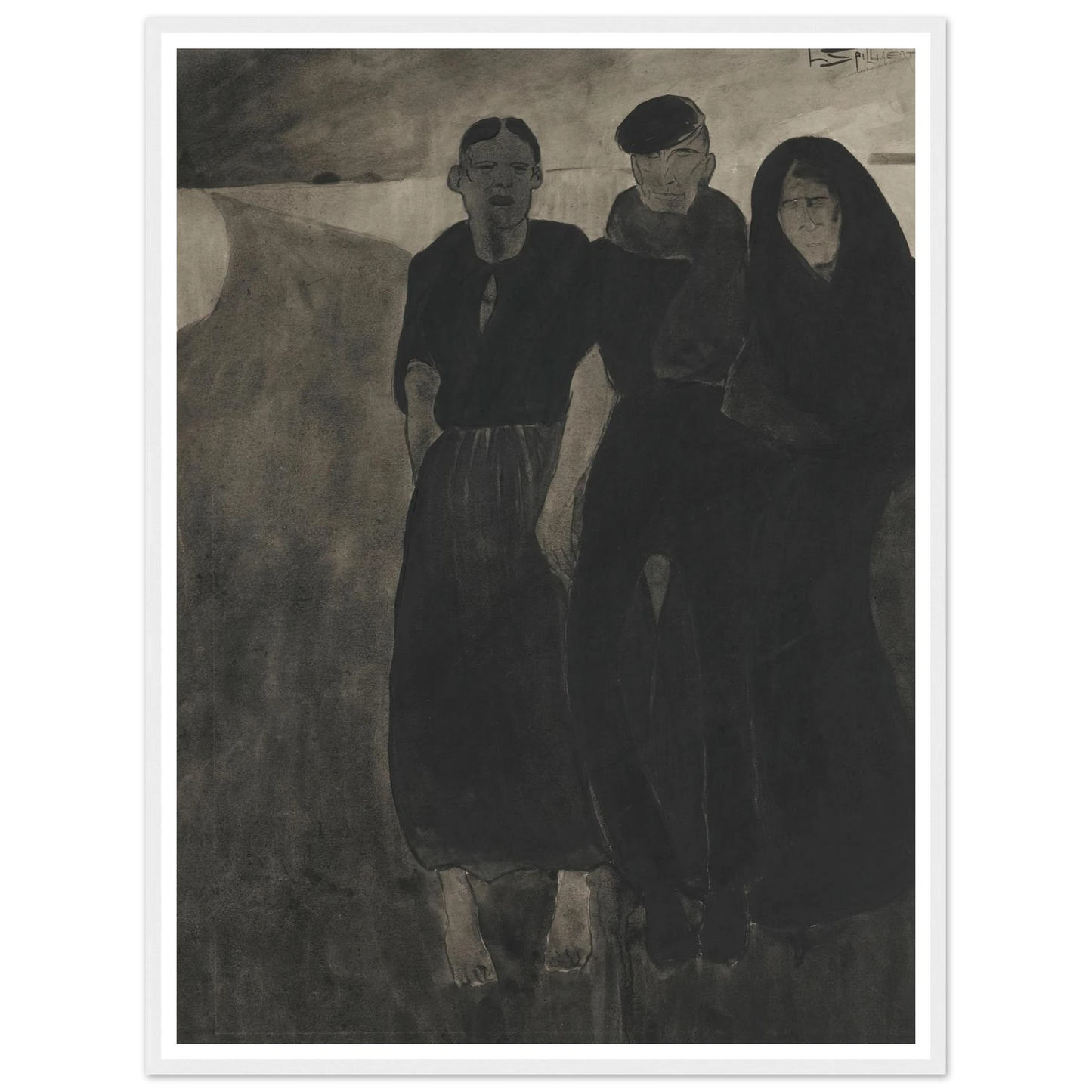 Fishermen And Women Art Print | Leon Spilliaert-Quipham Collections