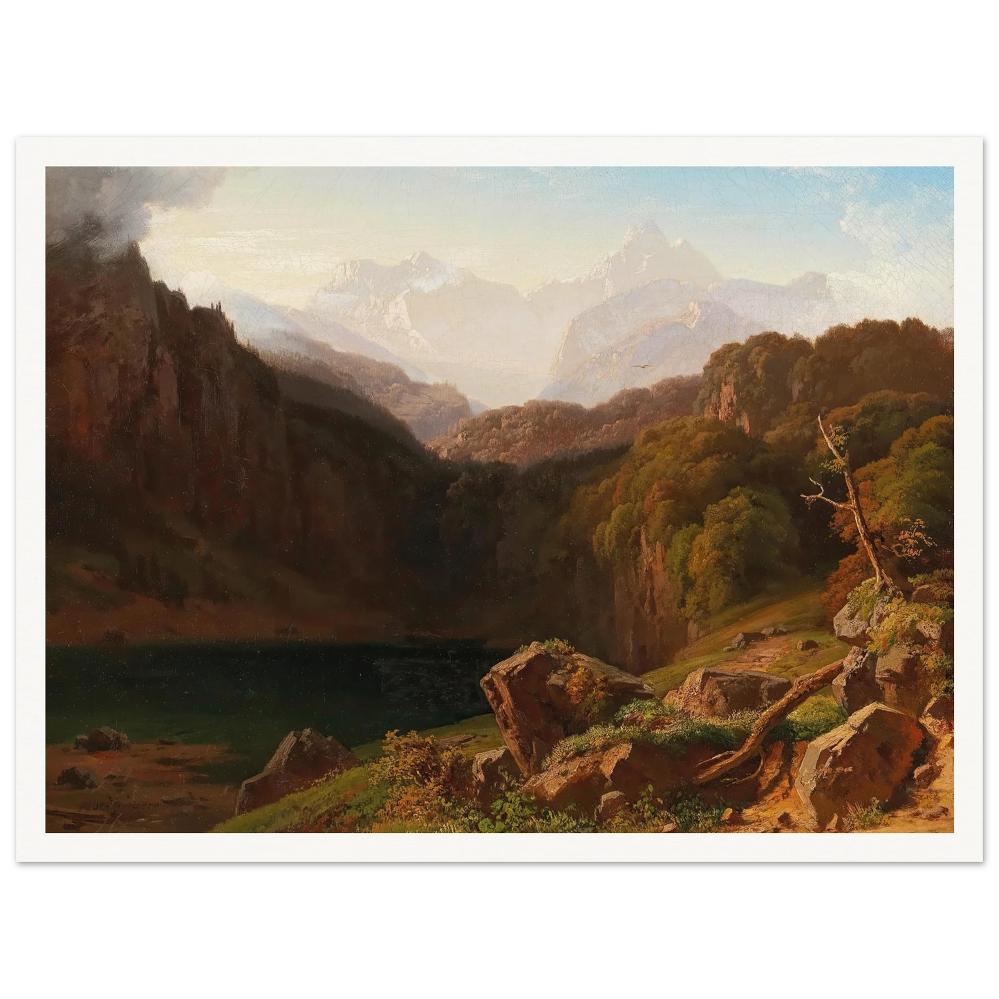 A View of Grossglockner from Kals Art Print | Albert Zimmermann-Quipham Collections