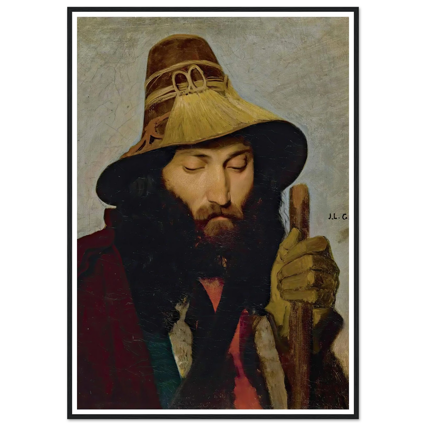 Portrait Of An Italian Man Art Print | Jean Leon Gerome-Quipham Collections