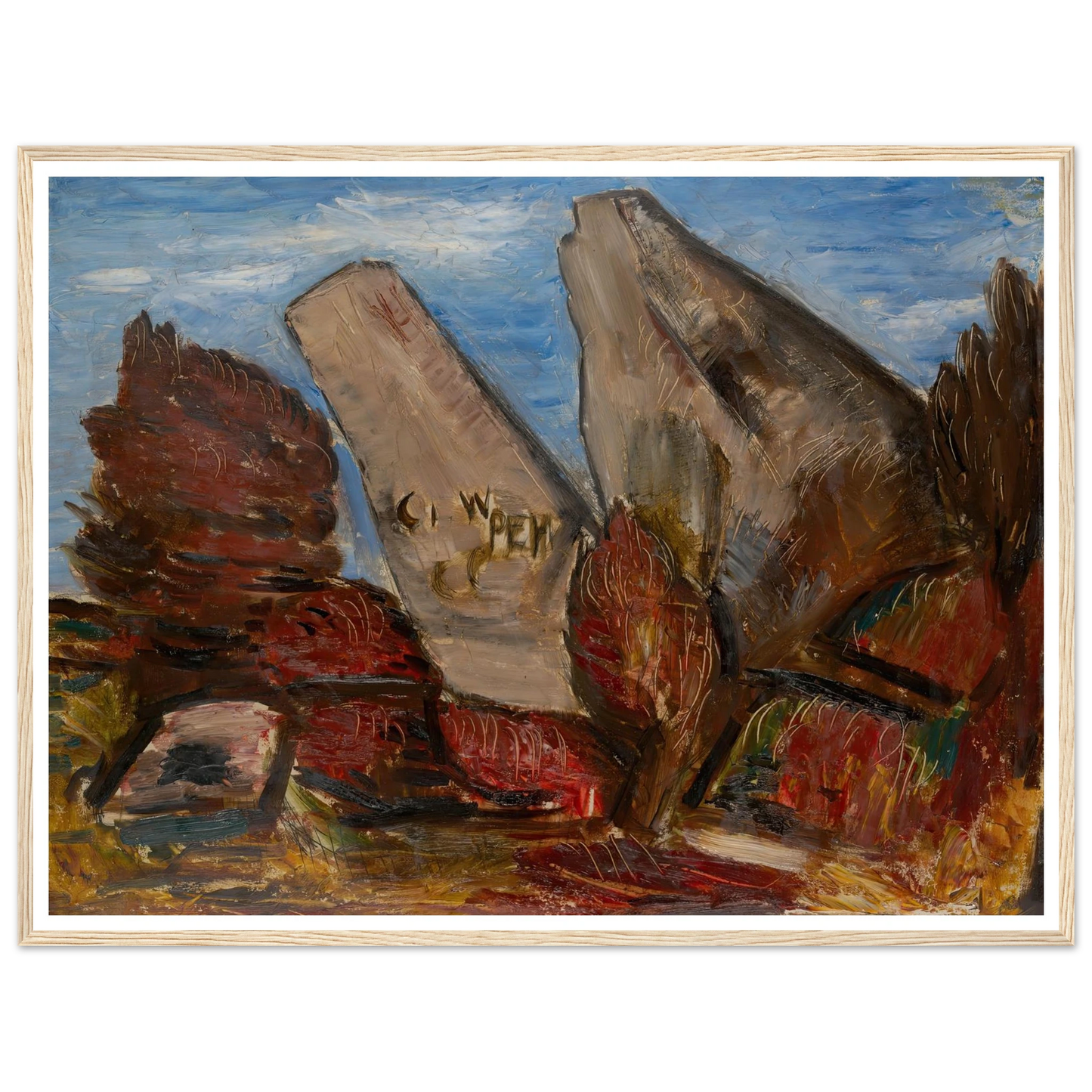 Whale’s Jaw, Dogtown Common, Cape Ann, Massachusetts (1934) Art Print | Marsden Hartley-Quipham Collections