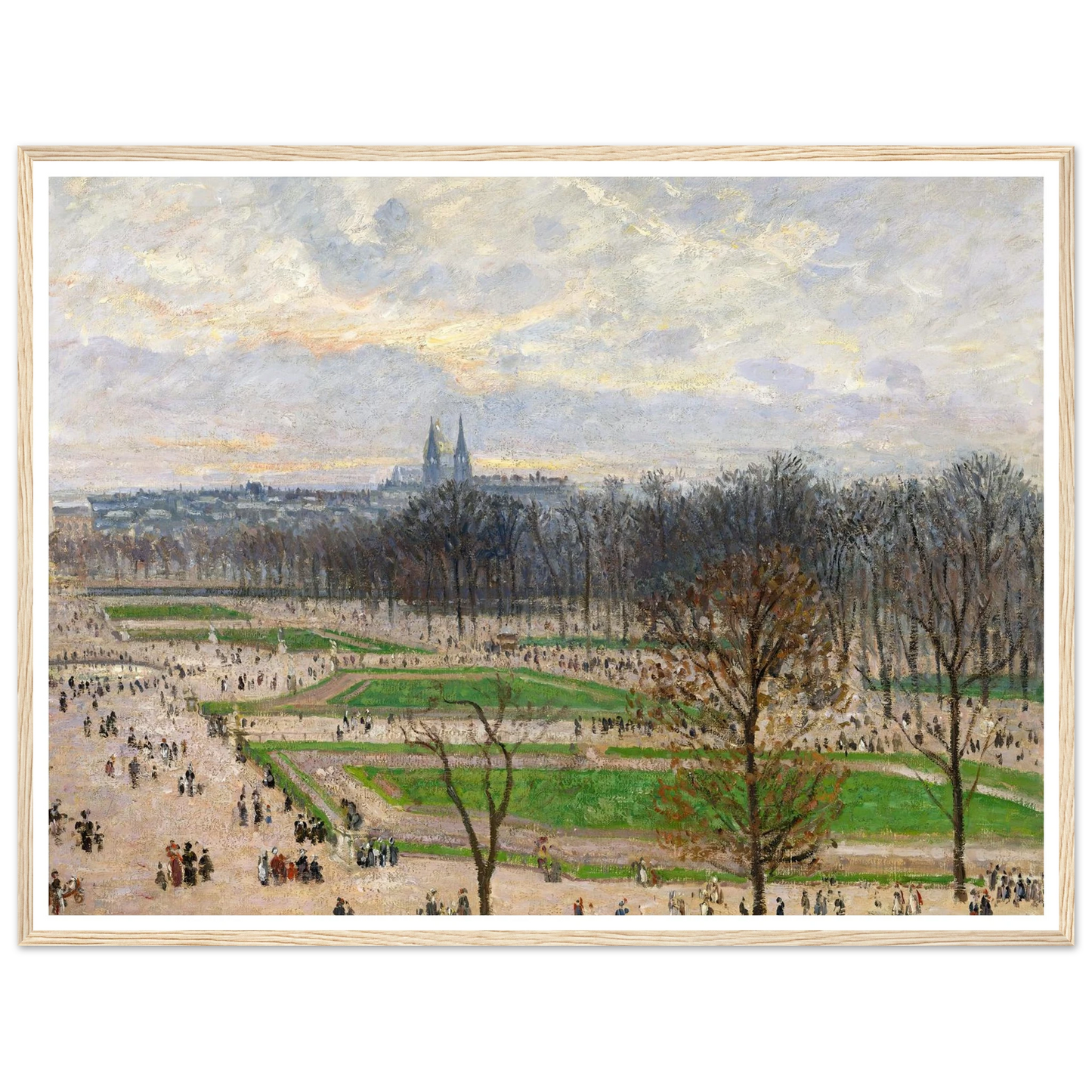 The Garden of the Tuileries on a Winter Afternoon (1899) Art Print | Camille Pissarro-Quipham Collections