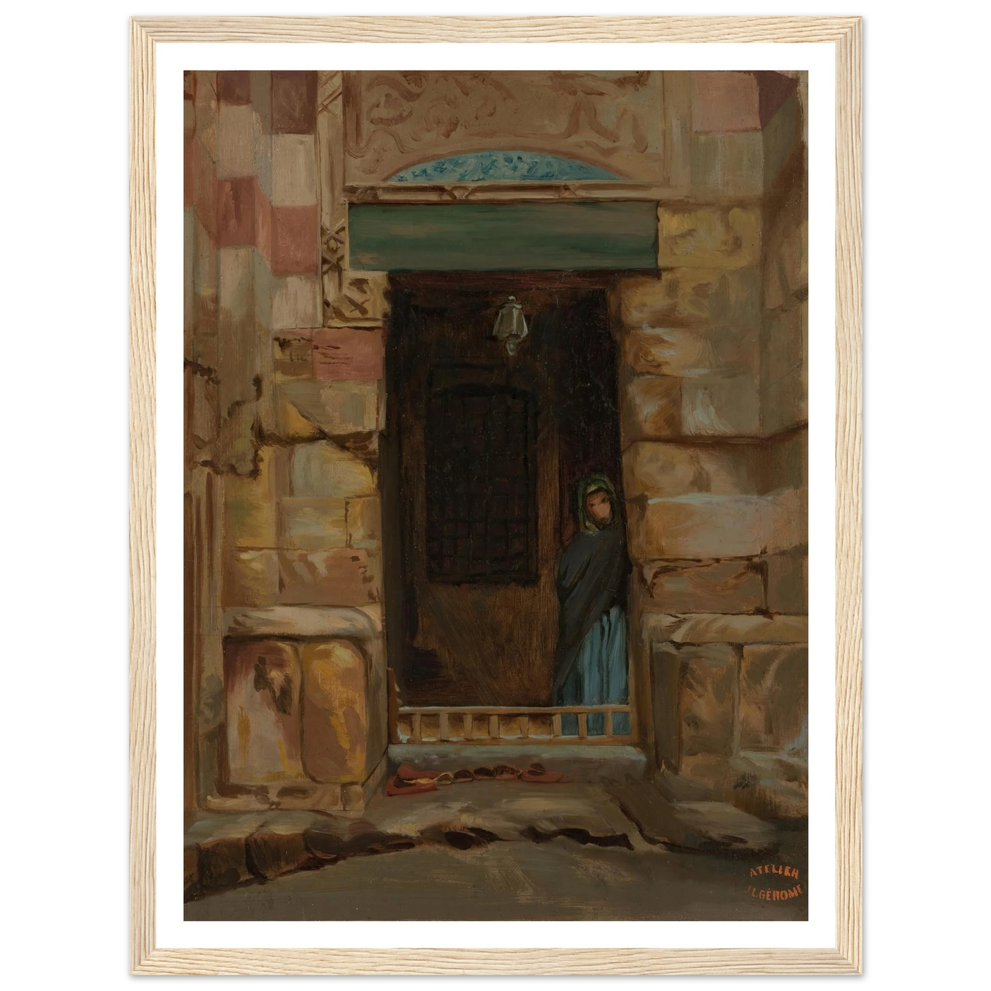 Arab Woman in a Doorway (1870) Art Print | Jean Leon Gerome-Quipham Collections