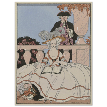 La Leçon bien apprise (1919) Art Print | George Barbier-Quipham Collections