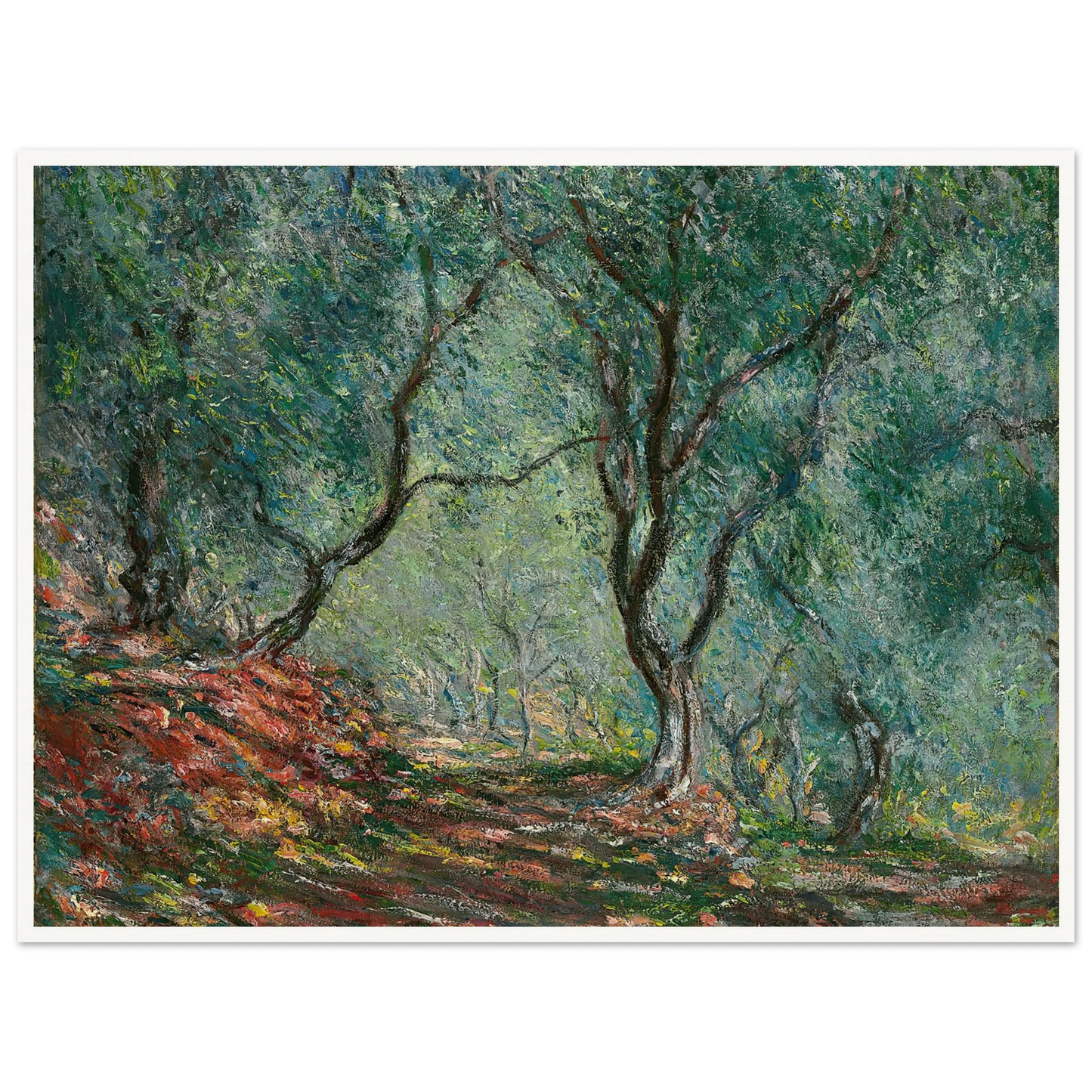 Bois d’oliviers au jardin Moreno (1884) Art Print | Claude Monet-Quipham Collections