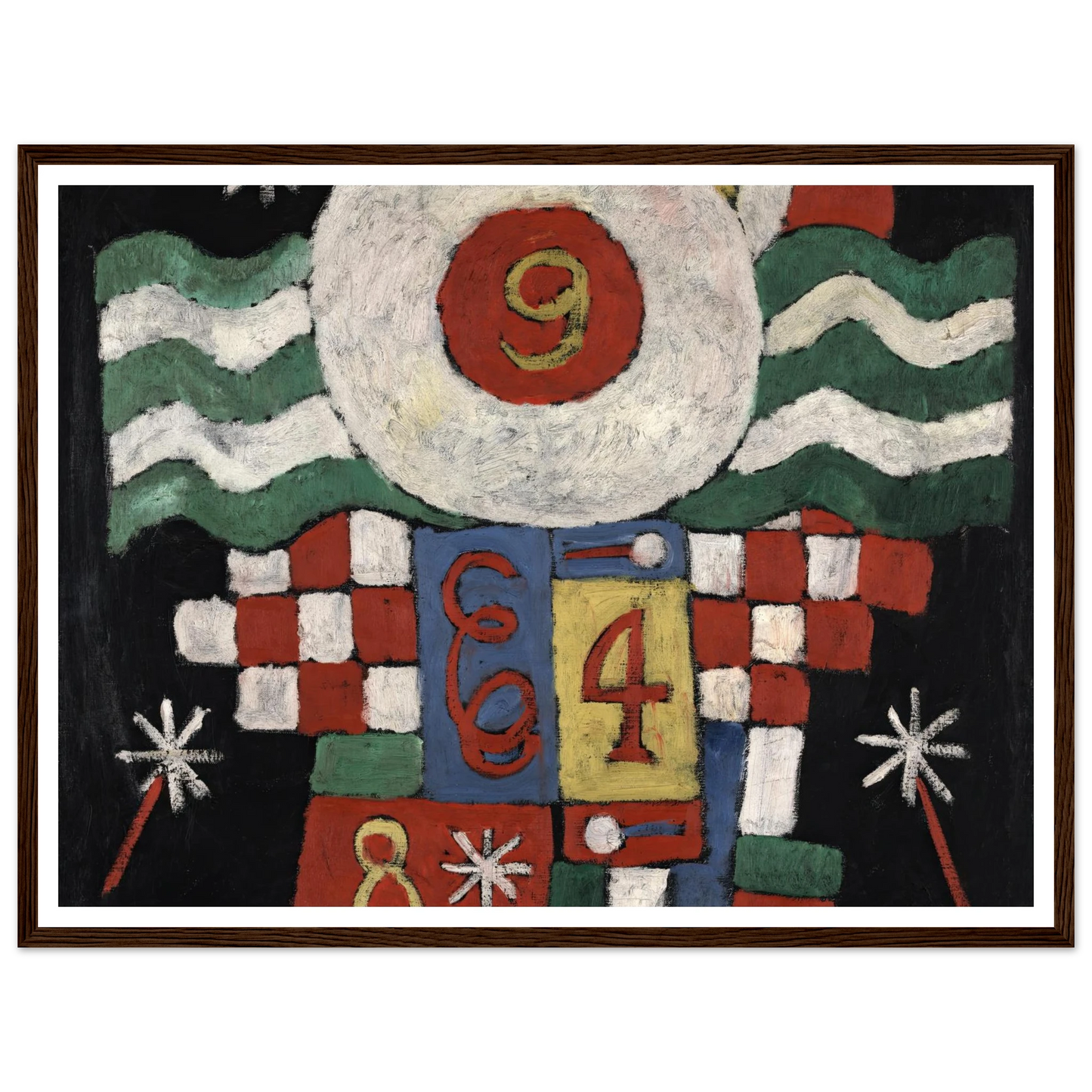 Collection of Numbers, Designs and Letters Seen by Me at the Beginning of the War in Berlin–Military in Nature (ca. 1915) Art Print | Marsden Hartley-Quipham Collections