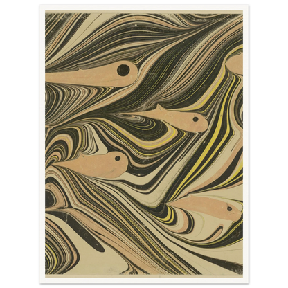 Marmorpapier (mit Fischmotiven) (1903 - 1907) Art Print | Josef Hoffmann-Quipham Collections