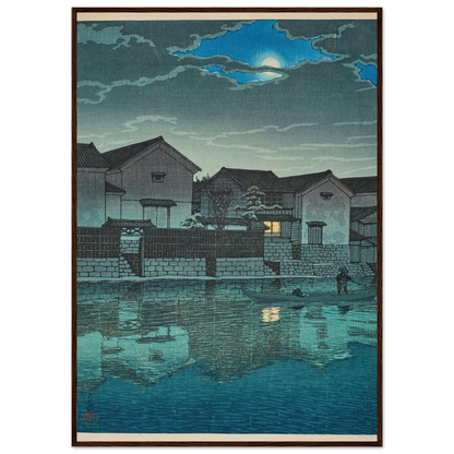 Izumo Matsue, oborozuki (Hazy moon at Matsue in Izumo) (1924) Art Print | Kawase Hasui-Quipham Collections
