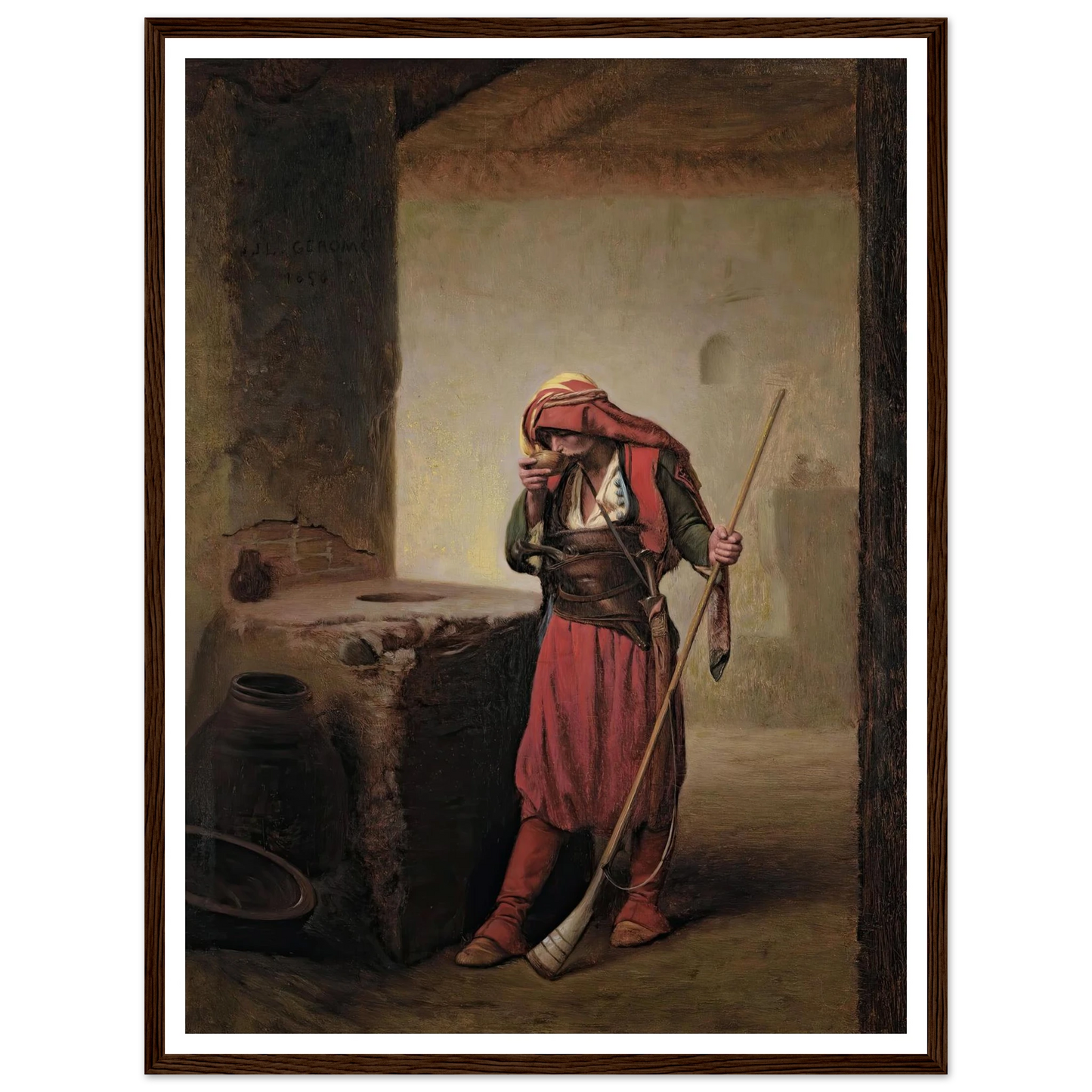 Arnaut Drinking (1856) Art Print | Jean Leon Gerome-Quipham Collections