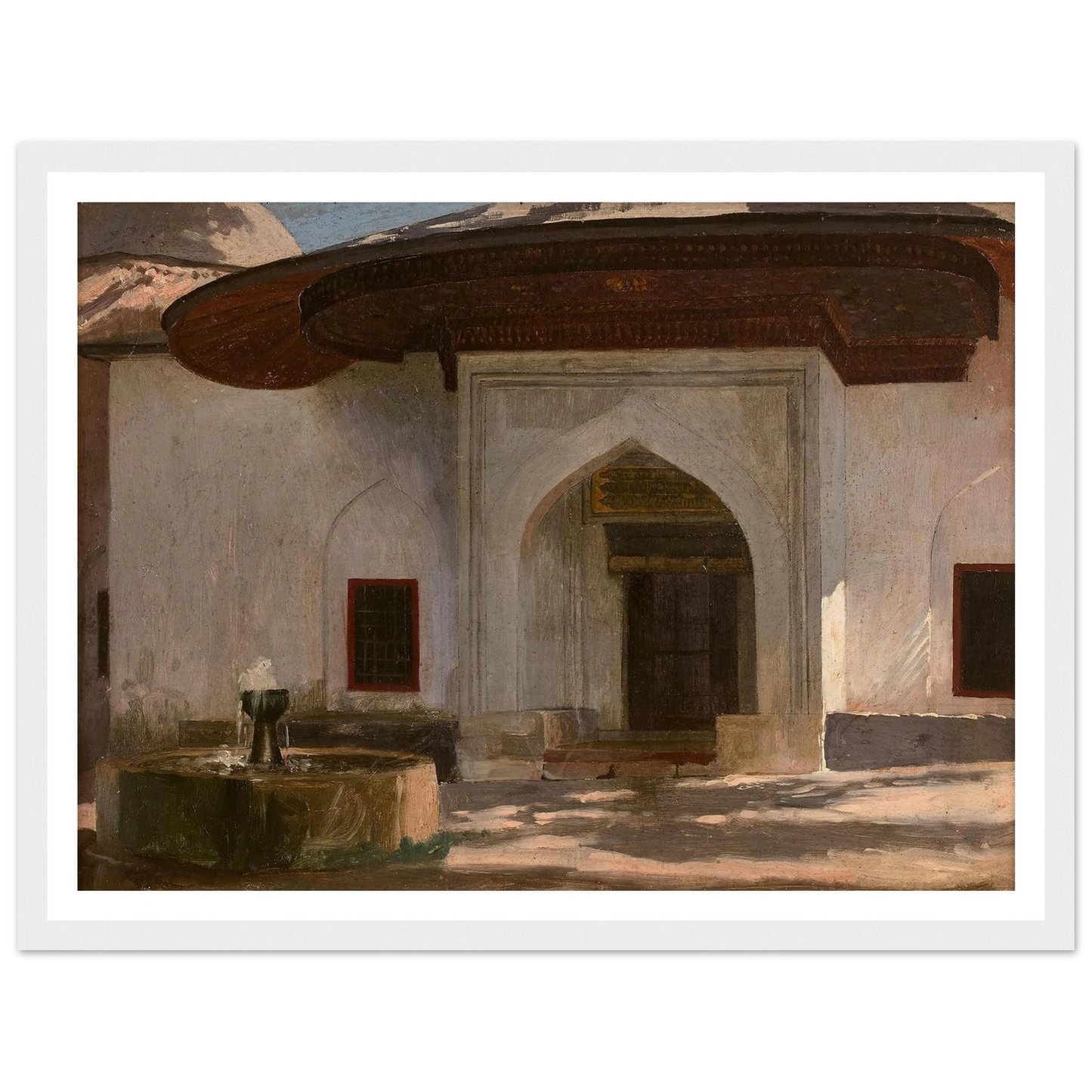 Fontaine à l’entrée d’un monument, probablement en Egypte Art Print | Jean Leon Gerome-Quipham Collections