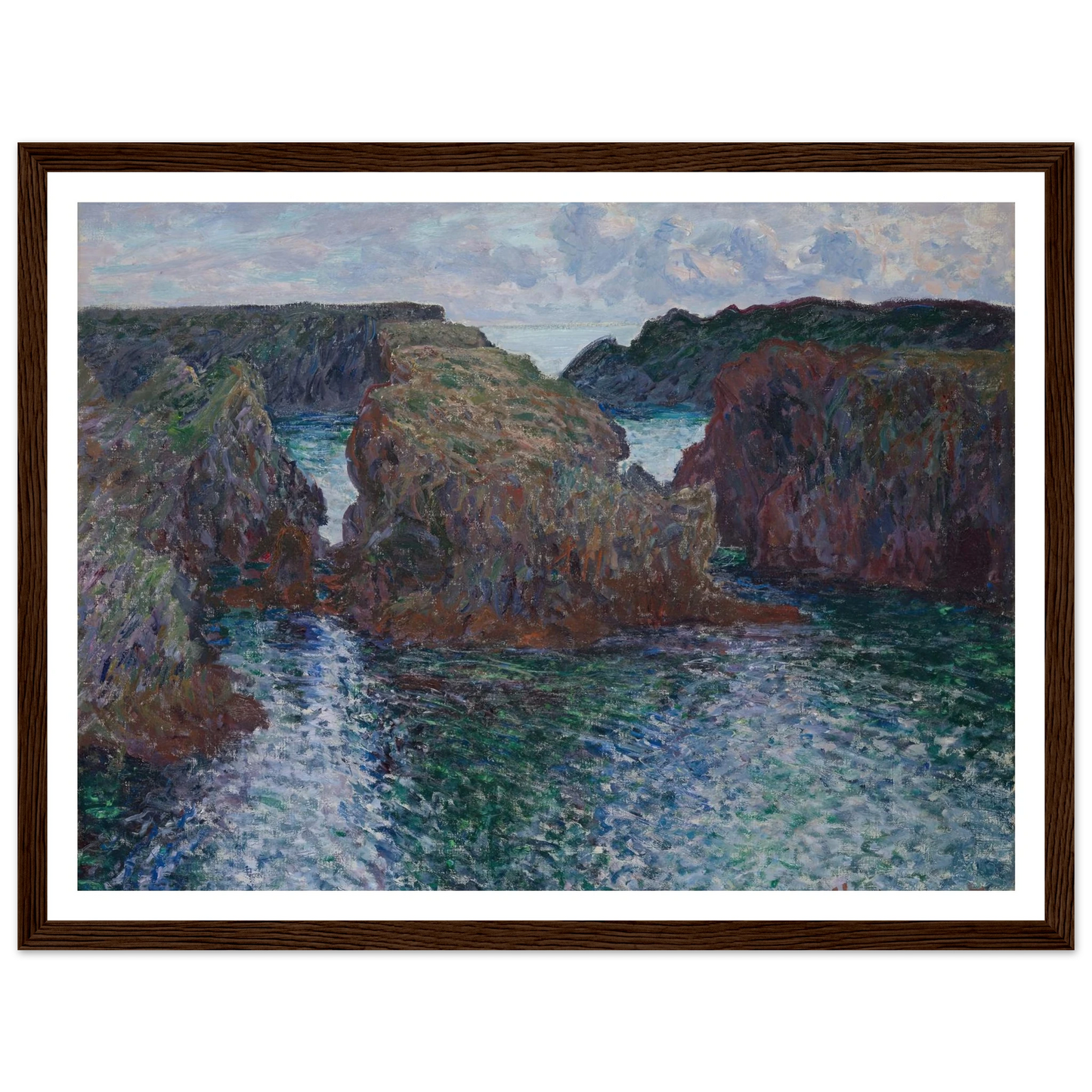 Rocks at Port-Goulphar, Belle-Île (1886) Art Print | Claude Monet-Quipham Collections