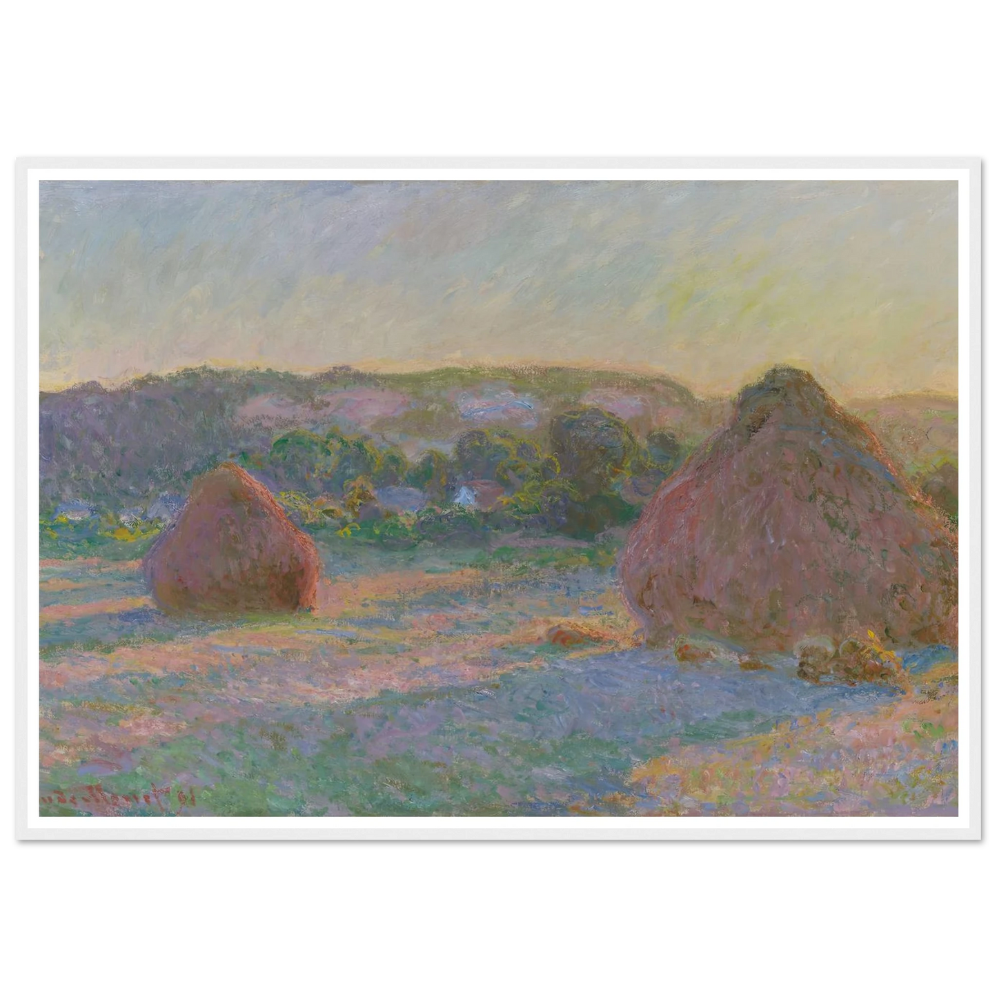 Stacks of Wheat (End of Summer) (1890-91) Art Print | Claude Monet-Quipham Collections