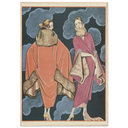 Deux heures du matin; Manteaux, de Worth (1923) Art Print | George Barbier-Quipham Collections
