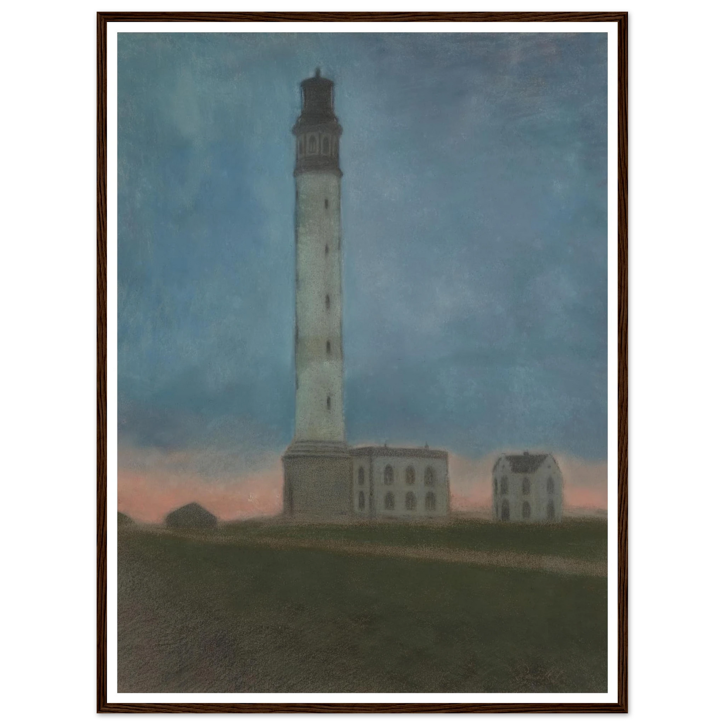 De vuurtoren van Oostende bij zonsopgang (1909) Art Print | Leon Spilliaert-Quipham Collections