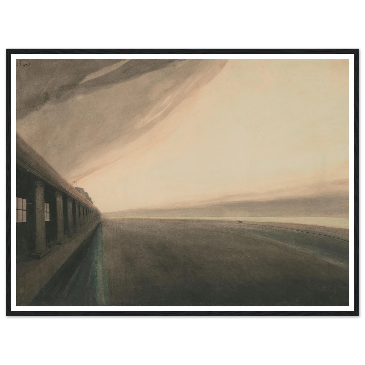 Galeries royales d’Ostende et plage, après l’orage (1907) Art Print | Leon Spilliaert-Quipham Collections