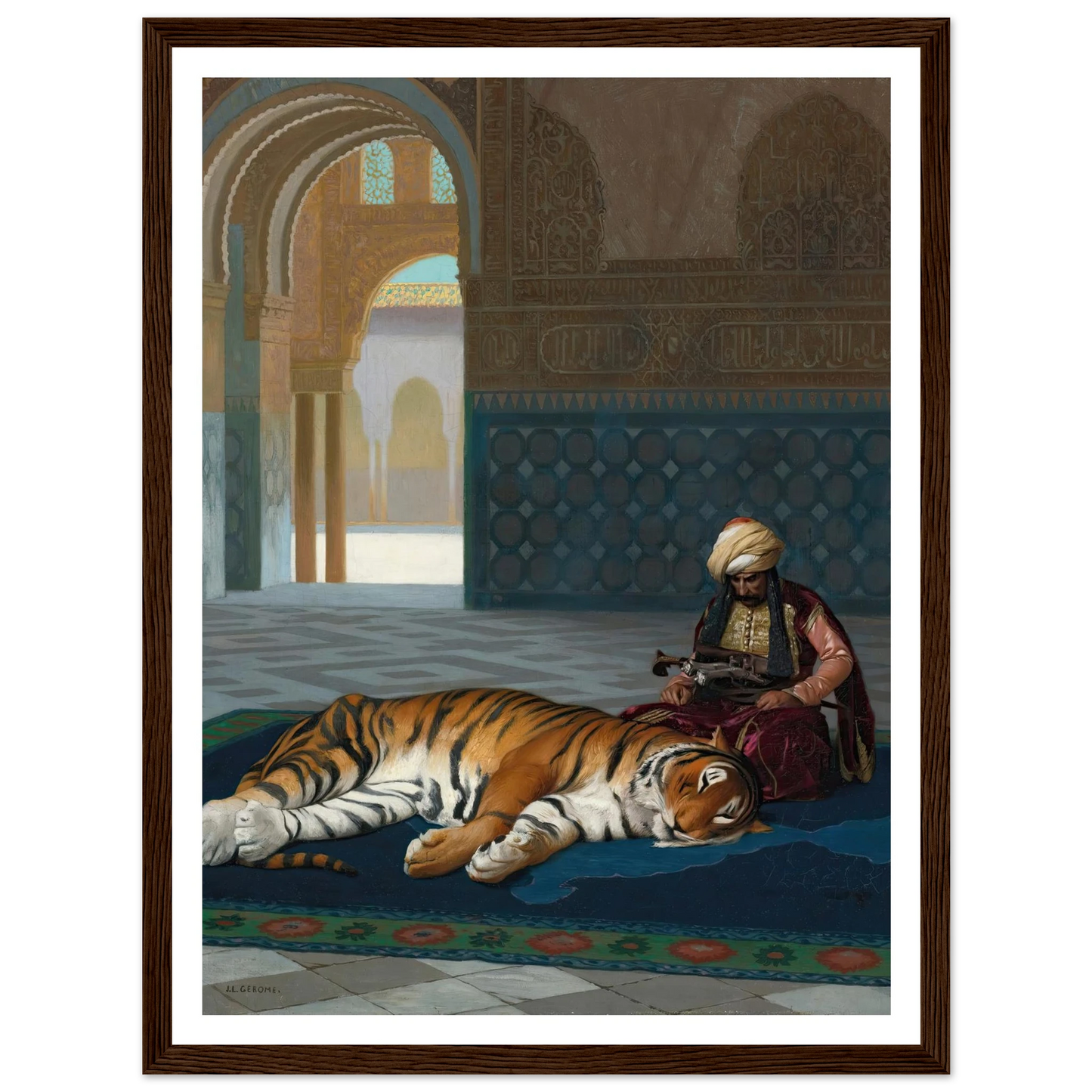 Le Tigre Et Le Gardien Art Print | Jean Leon Gerome-Quipham Collections