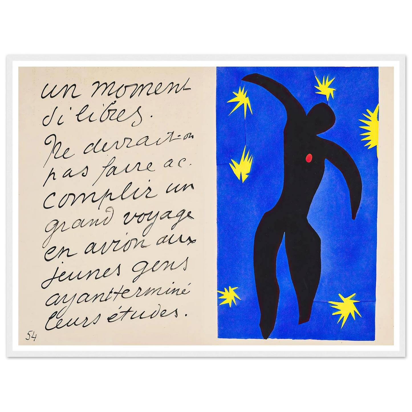 Icarus (1947) Art Print | Henri Matisse-Quipham Collections