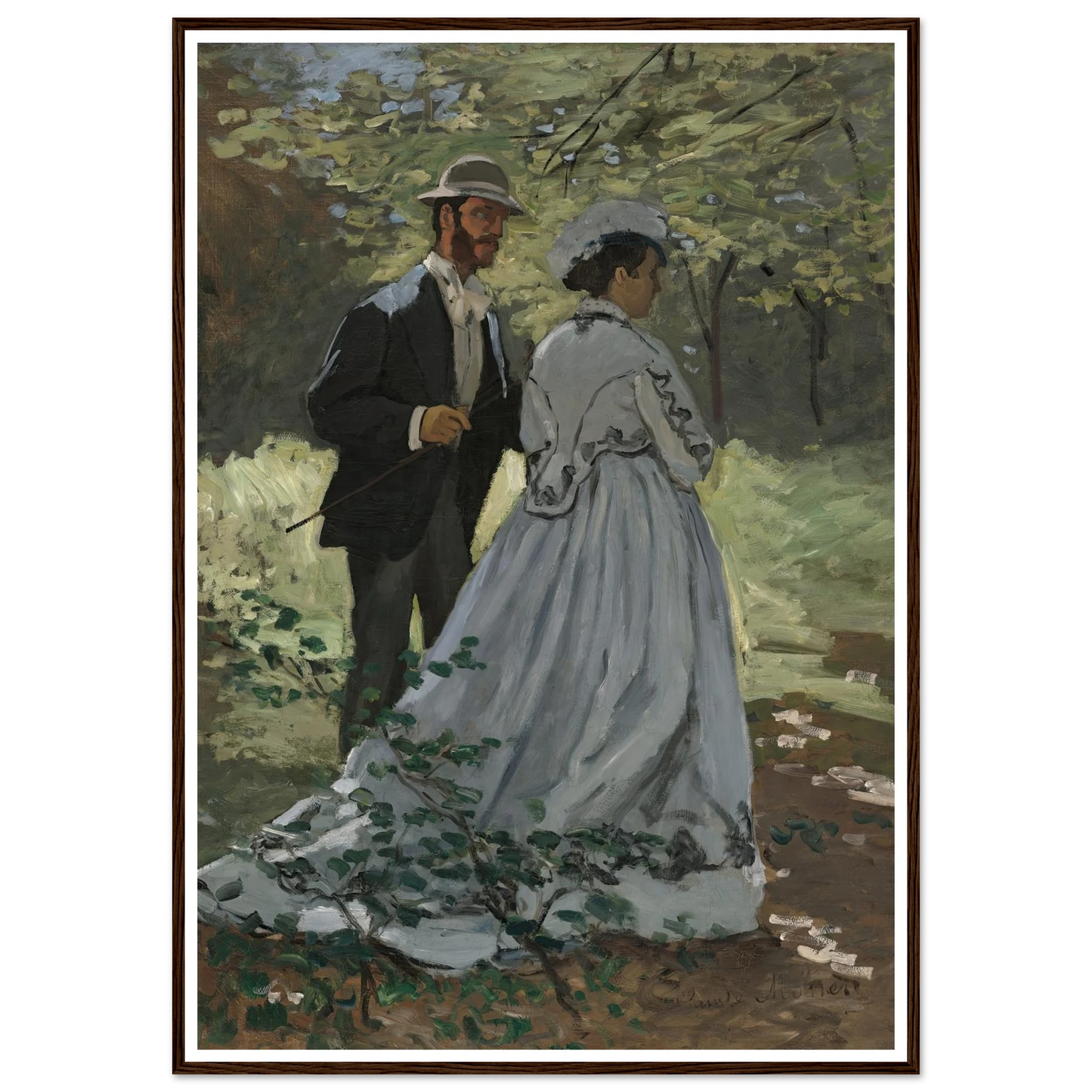 Bazille and Camille (Study for Déjeuner sur l’Herbe ) (1865) Art Print | Claude Monet-Quipham Collections