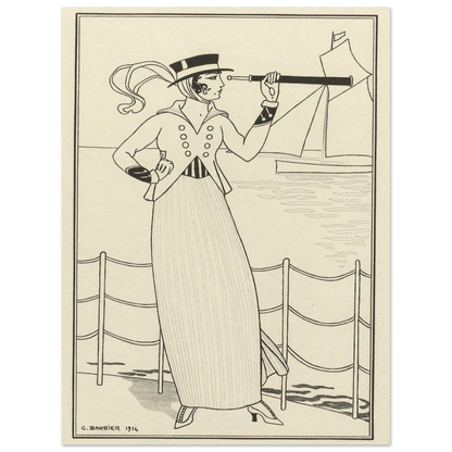 Journal des Dames et des Modes, Costumes Parisiens, 1914, No. 164 (1914) Art Print | George Barbier-Quipham Collections