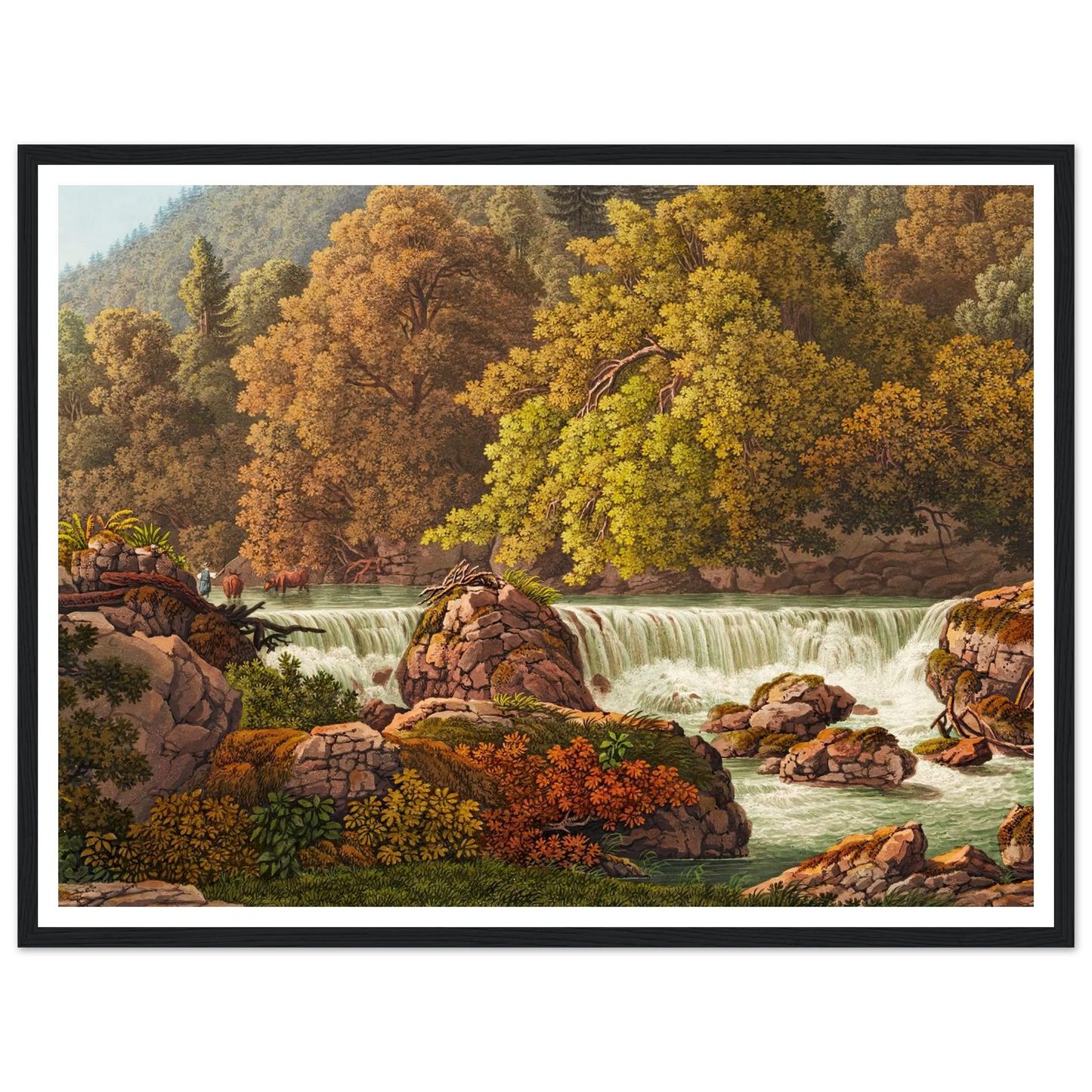 Cascade derrière le Martinet Art Print | Peter Birmann-Quipham Collections