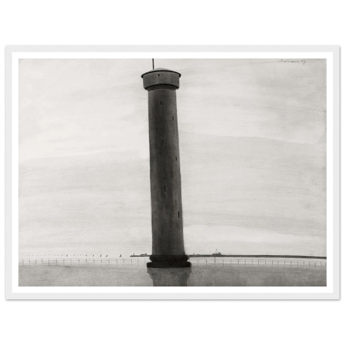 Le Phare aux signaux [De vuurtoren] (1909) Art Print | Leon Spilliaert-Quipham Collections