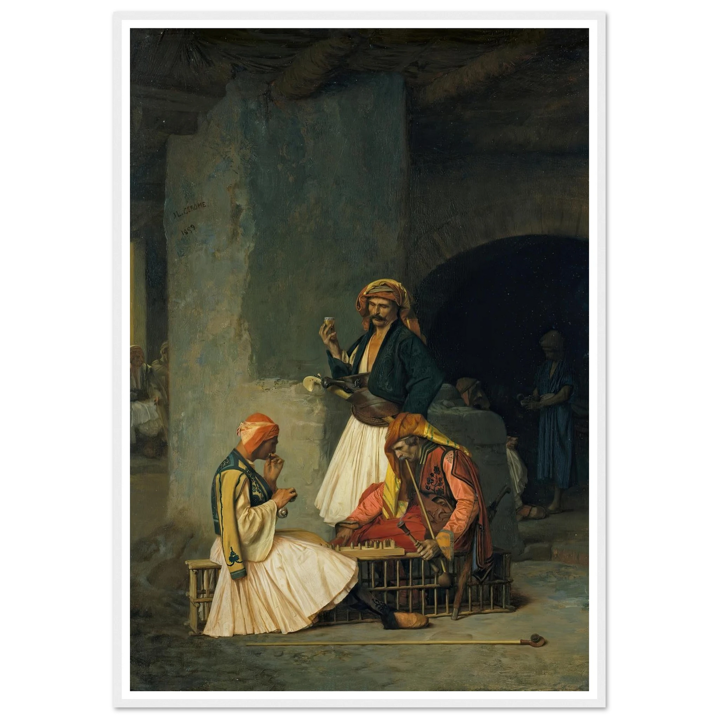 The Draught Players (1859) Art Print | Jean Leon Gerome-Quipham Collections