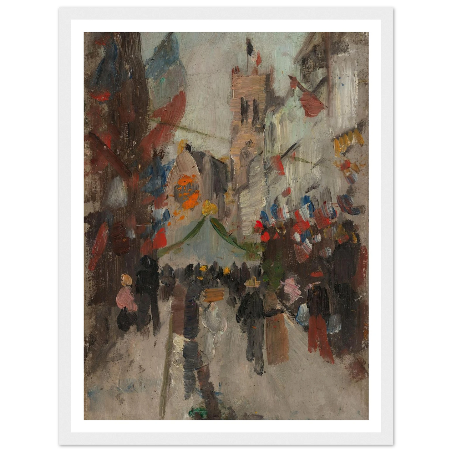July 14th in Dieppe (1894 - 1898) Art Print | Frits Thaulow-Quipham Collections
