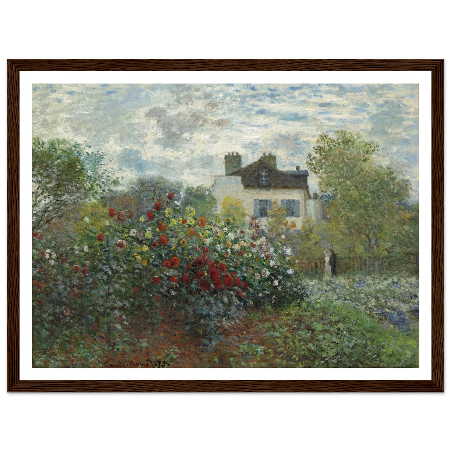 The Artist’s Garden in Argenteuil (A Corner of the Garden with Dahlias) (1873) Art Print | Claude Monet-Quipham Collections