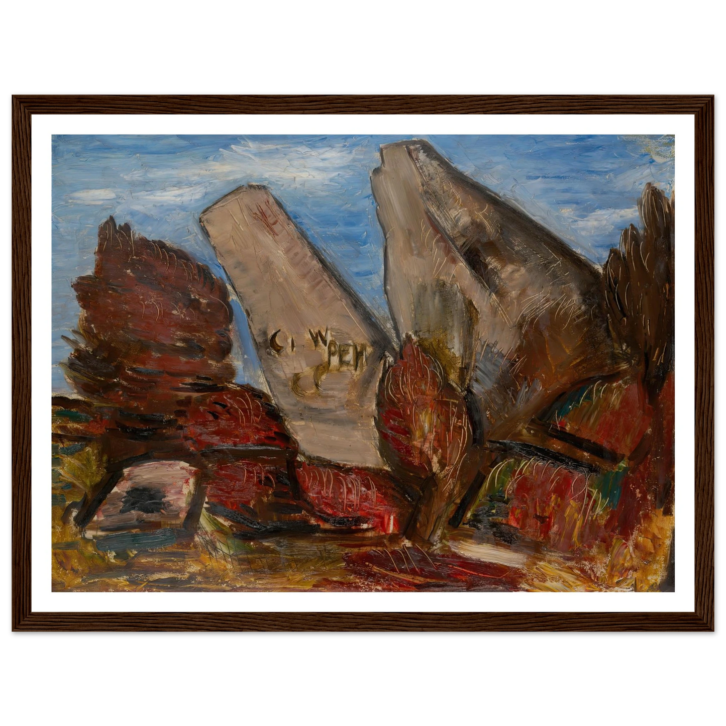 Whale’s Jaw, Dogtown Common, Cape Ann, Massachusetts (1934) Art Print | Marsden Hartley-Quipham Collections