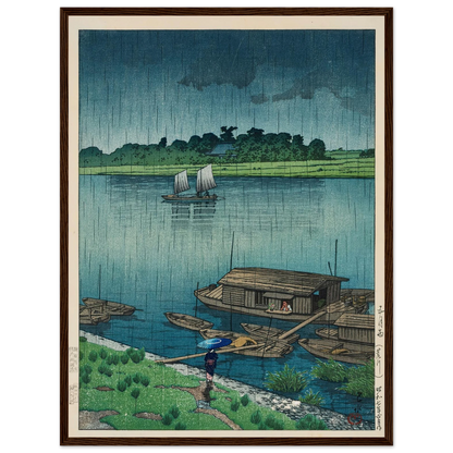 Samidare (Arakawa) (Early summer rain at Arakawa) (1932) Art Print | Kawase Hasui-Quipham Collections
