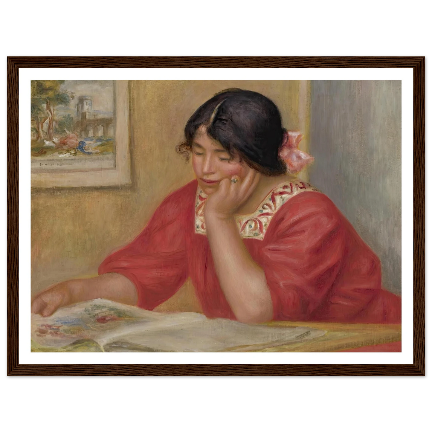 Léontine Lisant Art Print | Pierre Auguste Renoir-Quipham Collections
