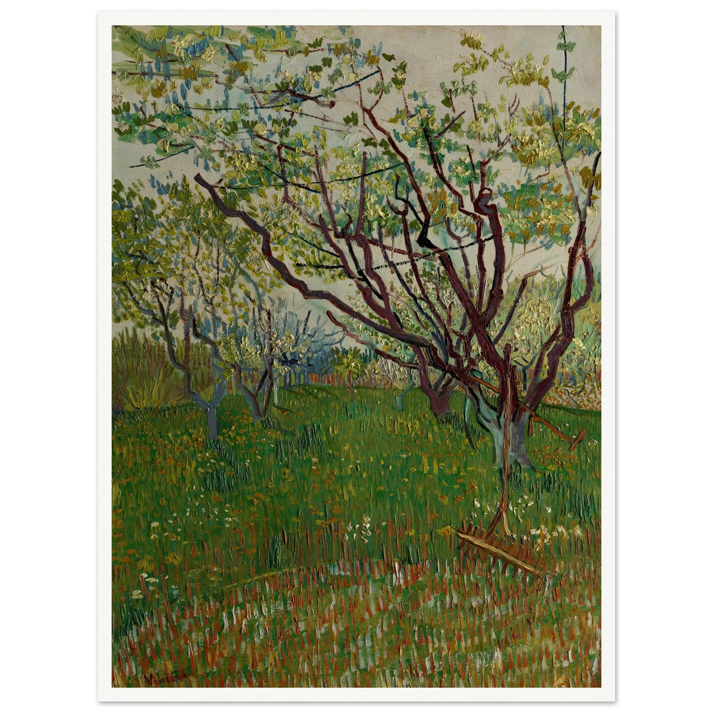 The Flowering Orchard (1888) Art Print | Vincent van Gogh-Quipham Collections