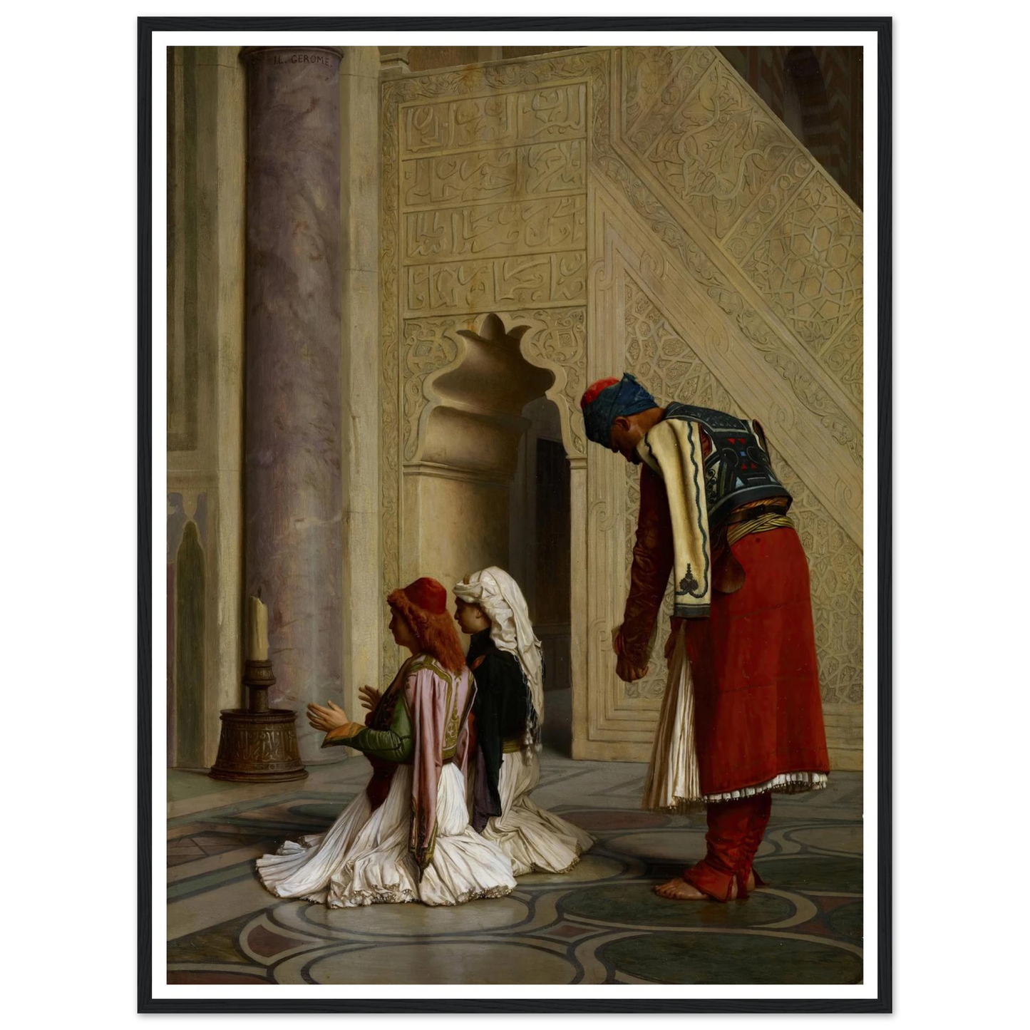 Young Greeks in the Mosque (1865) Art Print | Jean Leon Gerome-Quipham Collections