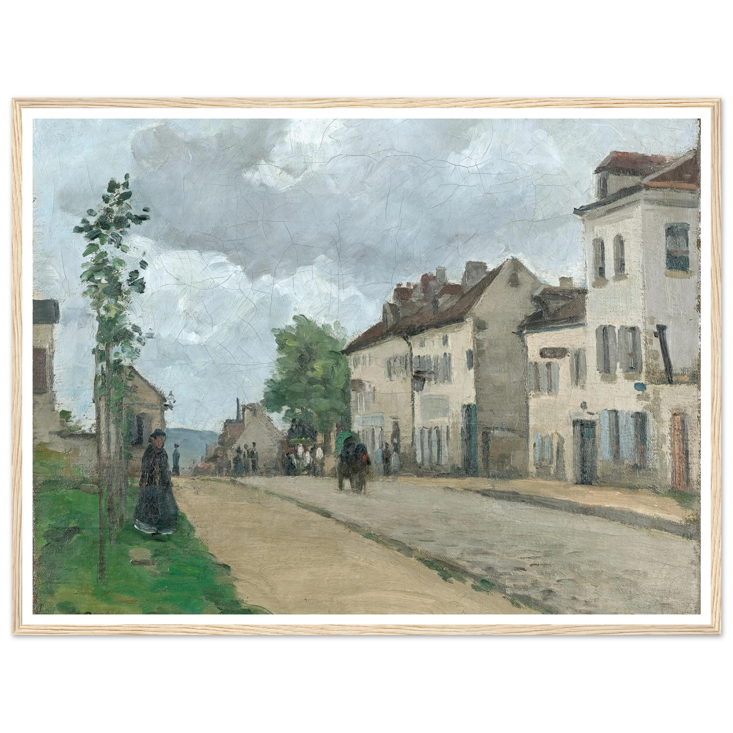 Straße in Pontoise (Rue de Gisors) (1868) Art Print | Camille Pissarro-Quipham Collections