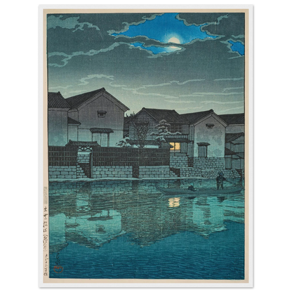 Izumo Matsue, oborozuki (Hazy moon at Matsue in Izumo) (1924) Art Print | Kawase Hasui-Quipham Collections