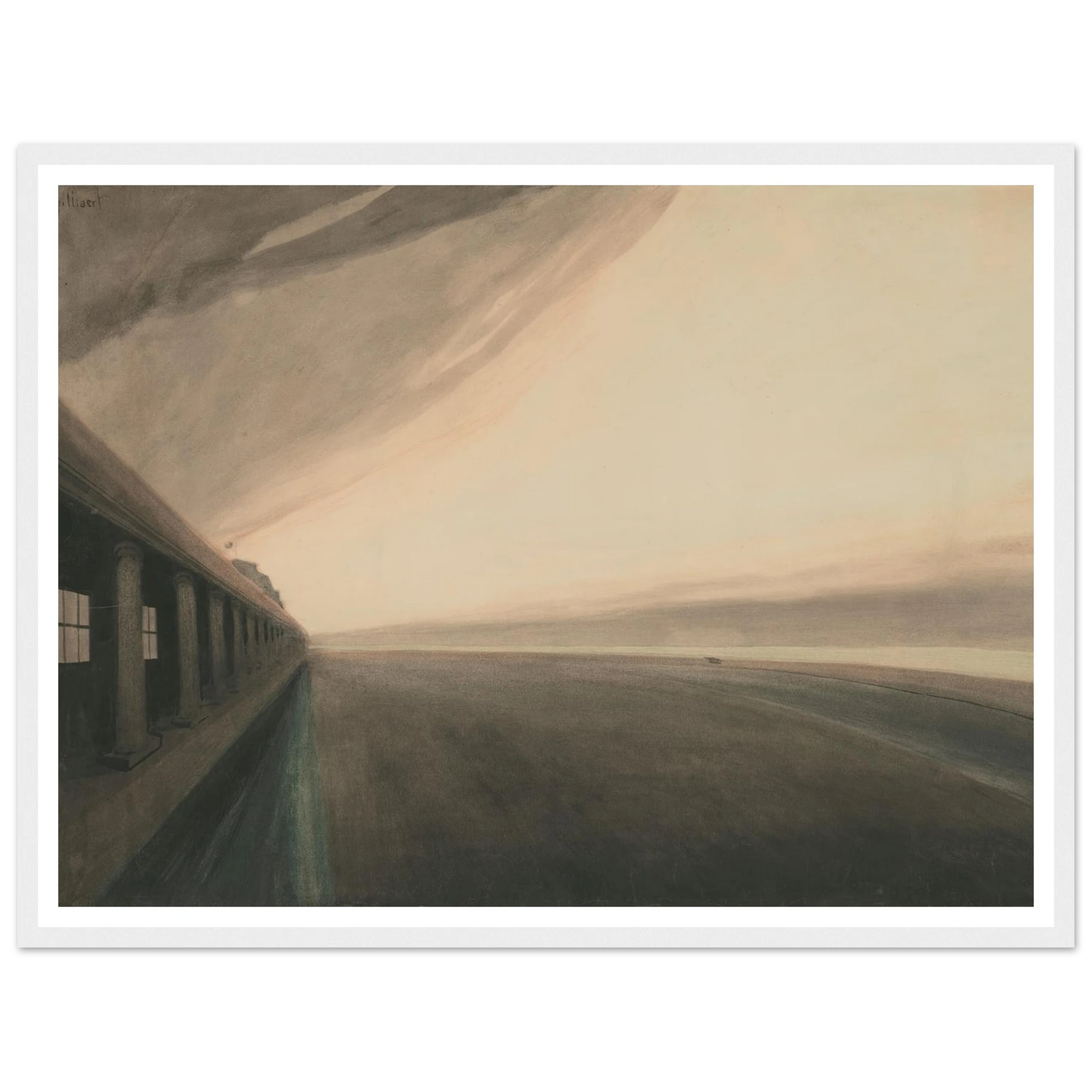Galeries royales d’Ostende et plage, après l’orage (1907) Art Print | Leon Spilliaert-Quipham Collections