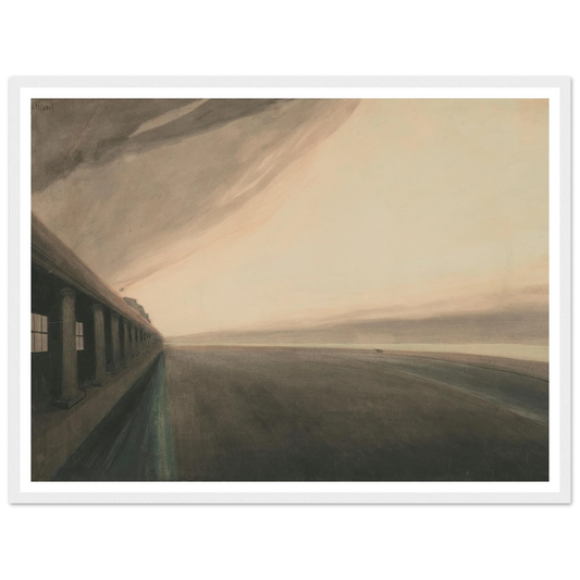 Galeries royales d’Ostende et plage, après l’orage (1907) Art Print | Leon Spilliaert-Quipham Collections