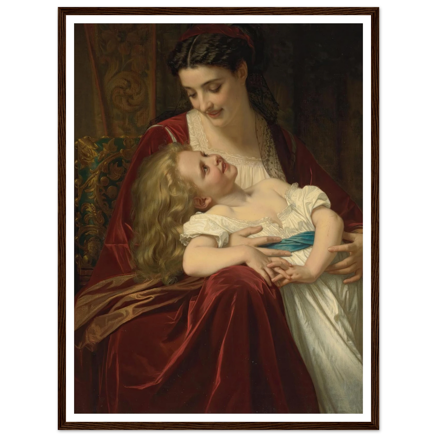 Maternal Affection (1867) Art Print | Hugues Merle-Quipham Collections