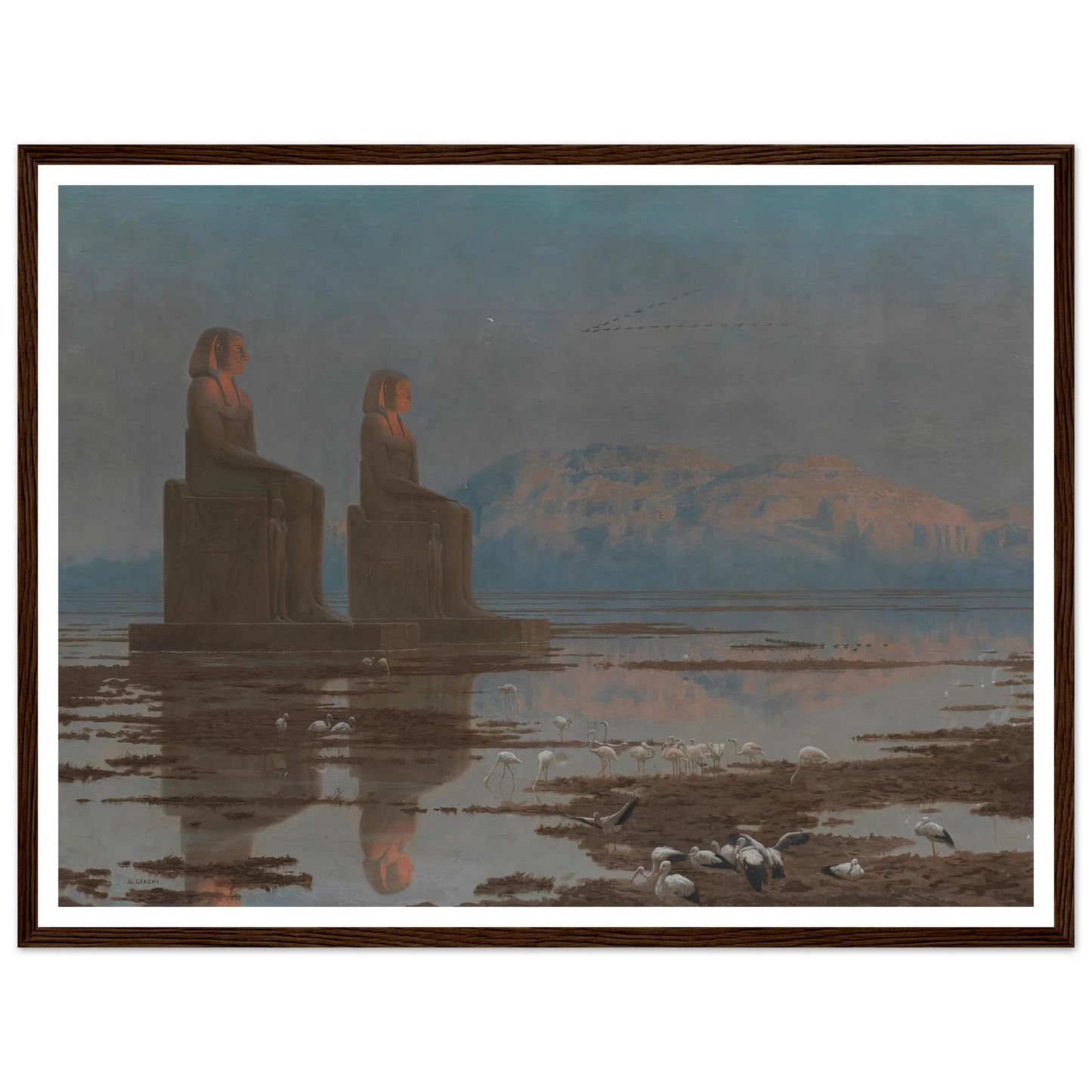 The Nile in flood, Thebes Art Print | Jean Leon Gerome-Quipham Collections
