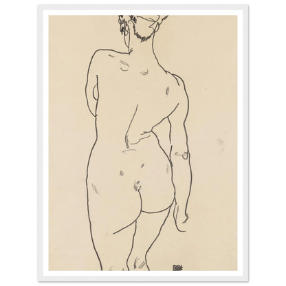 Weiblicher Rückenakt (1998) Art Print | Egon Schiele-Quipham Collections