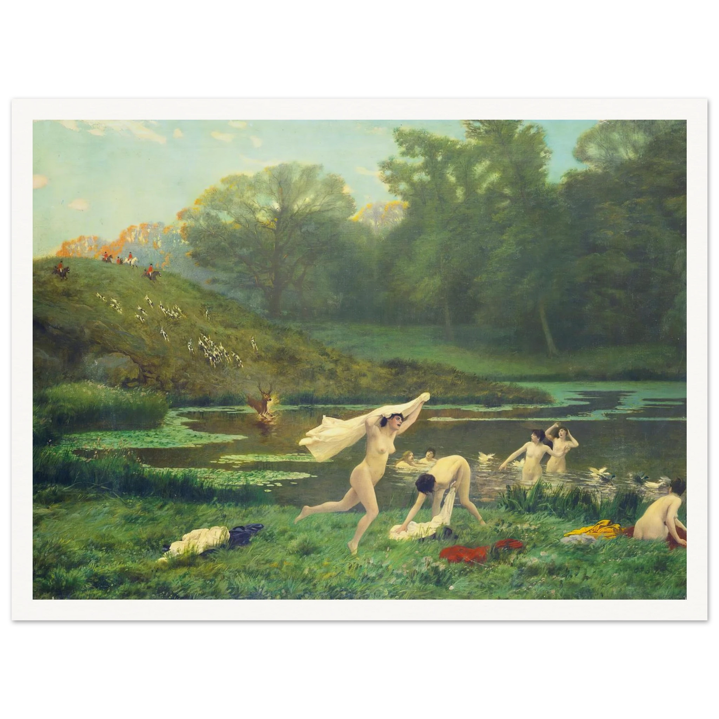 Diane Et Actéon Art Print | Jean Leon Gerome-Quipham Collections