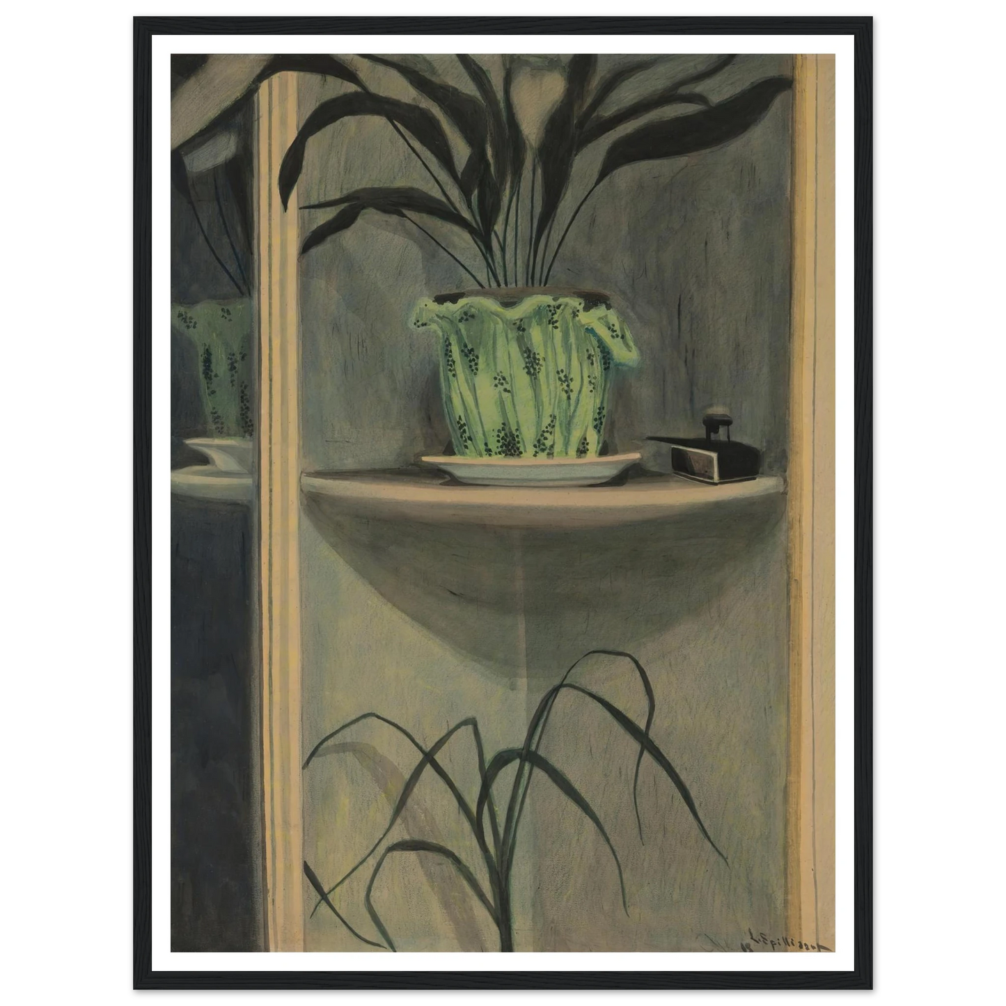 Planten, inktpot en spiegel (1908) Art Print | Leon Spilliaert-Quipham Collections