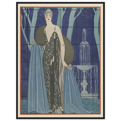 Alcyone ; Robe et manteau du soir, de Worth (1923) Art Print | George Barbier-Quipham Collections